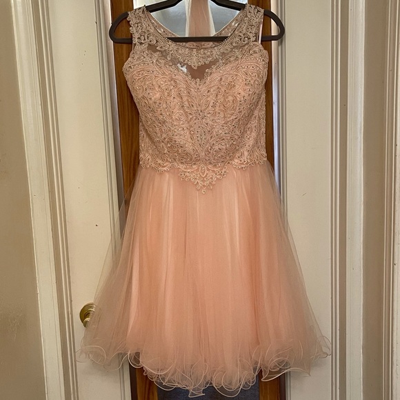 Formal mini dress worn one time. - Picture 2 of 4